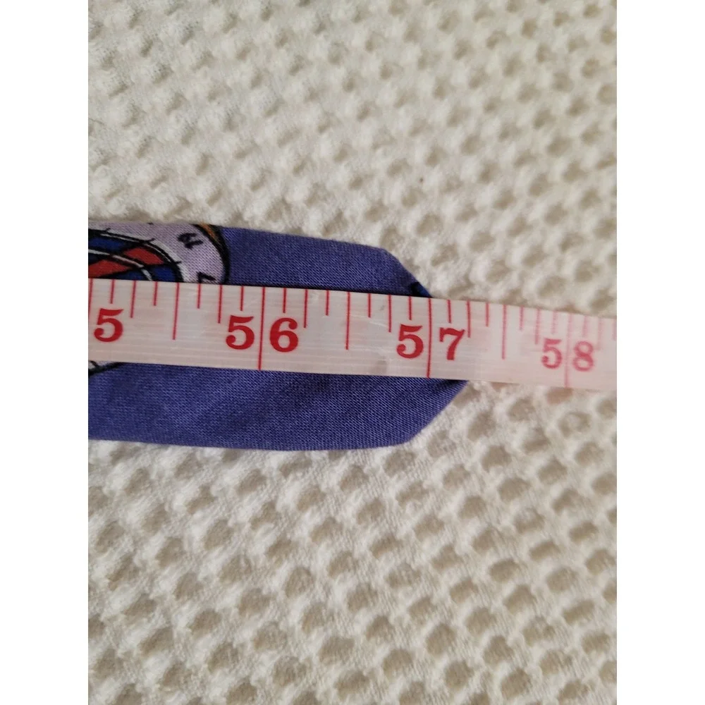 Tango by Max Raab Mens Vintage Cotton Novelty Blue Tie Gaming Cards Darts USA
